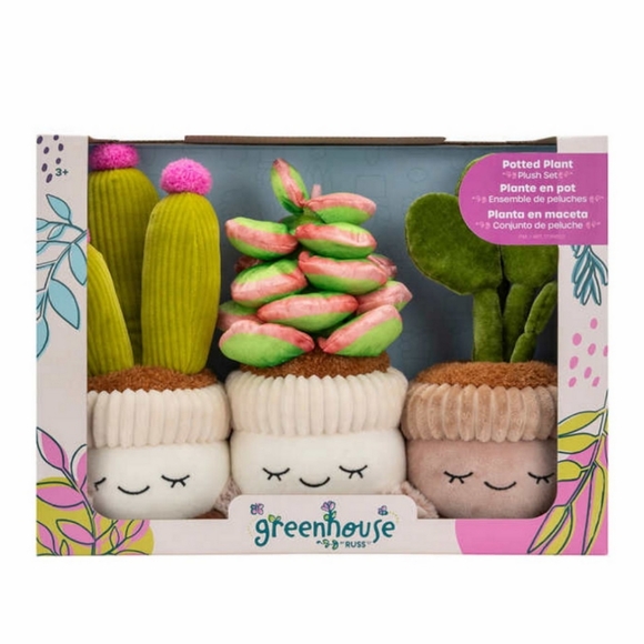 Greenhouse by Russ 12 Inch Plush Plant Plants Flowers 3-pack Succulents - Picture 2 of 3